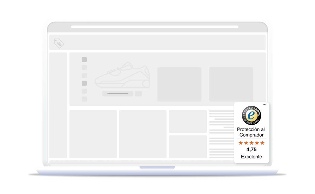 Sello de Calidad de Trusted Shops con la valoración de clientes